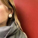 Lush Blister Pearls in Sterling Clip Earrings