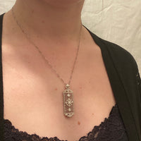 Brilliant 1920's Filigree Convertible Necklace Brooch