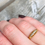 English Diamond Band with Pretty Carving