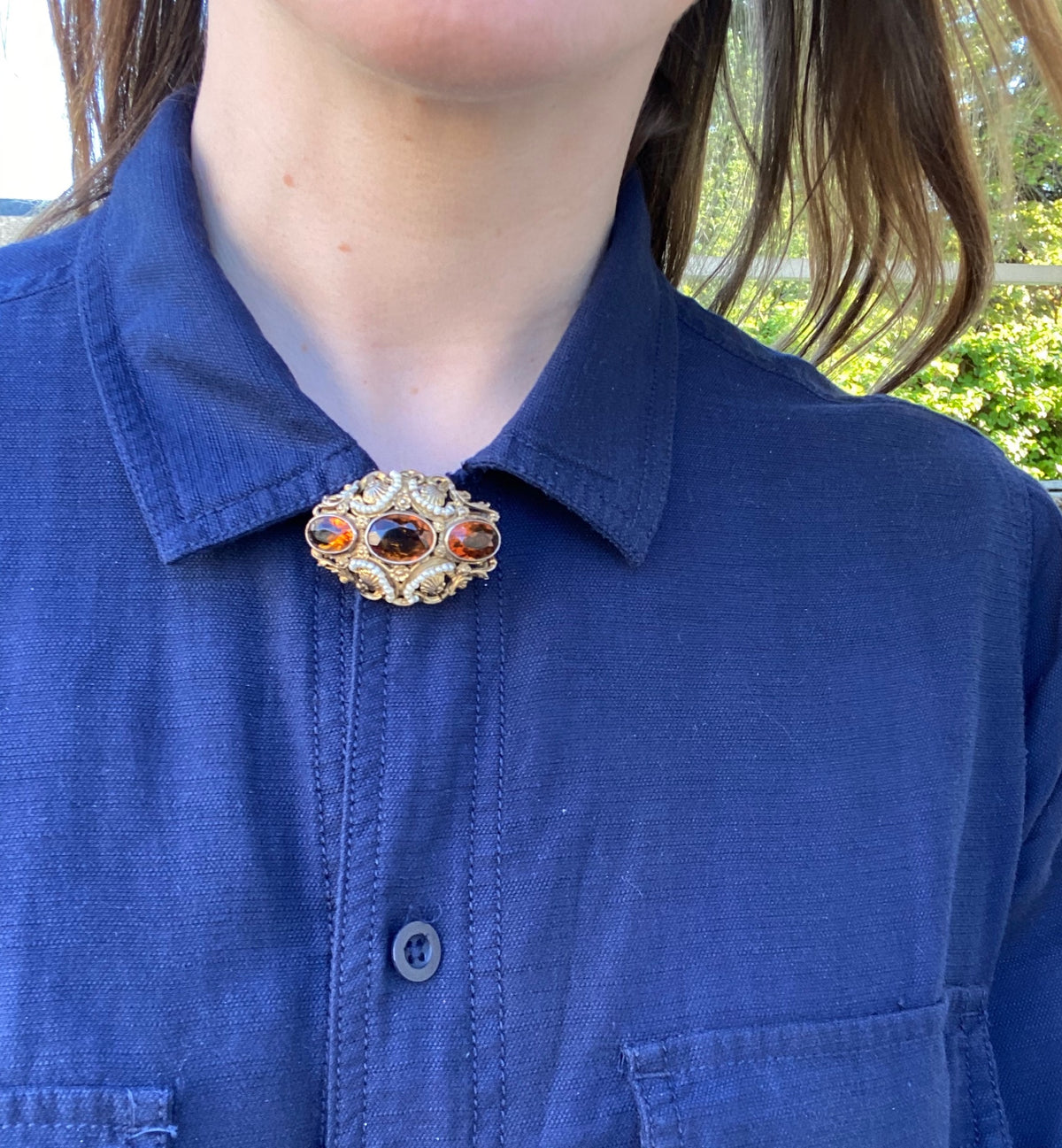 Opulent Austro-Hungarian Citrine Brooch