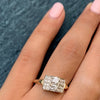 Gorgeous Geometric Two Tone Diamond Ring