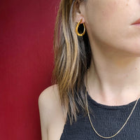 Curvy 18k Gold Vintage Hoops