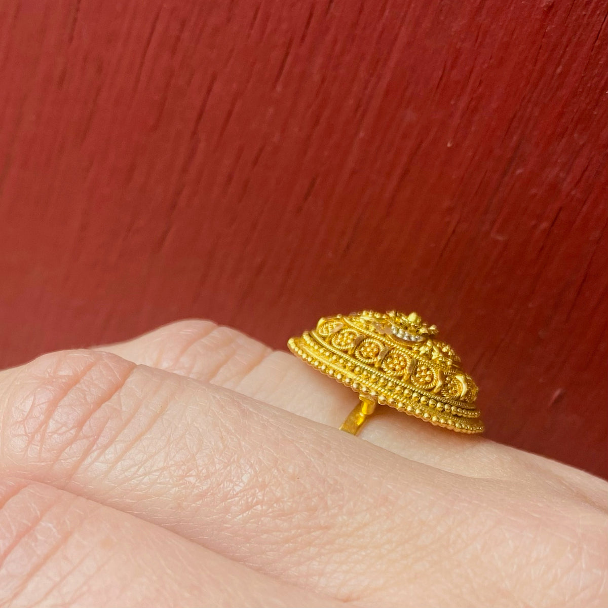 Fancy Indian 21k Gold Ring