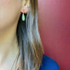 Mossy Green Jade Vintage Drop Earrings