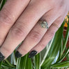Graceful 18k White Gold Filigree Diamond Solitaire Ring
