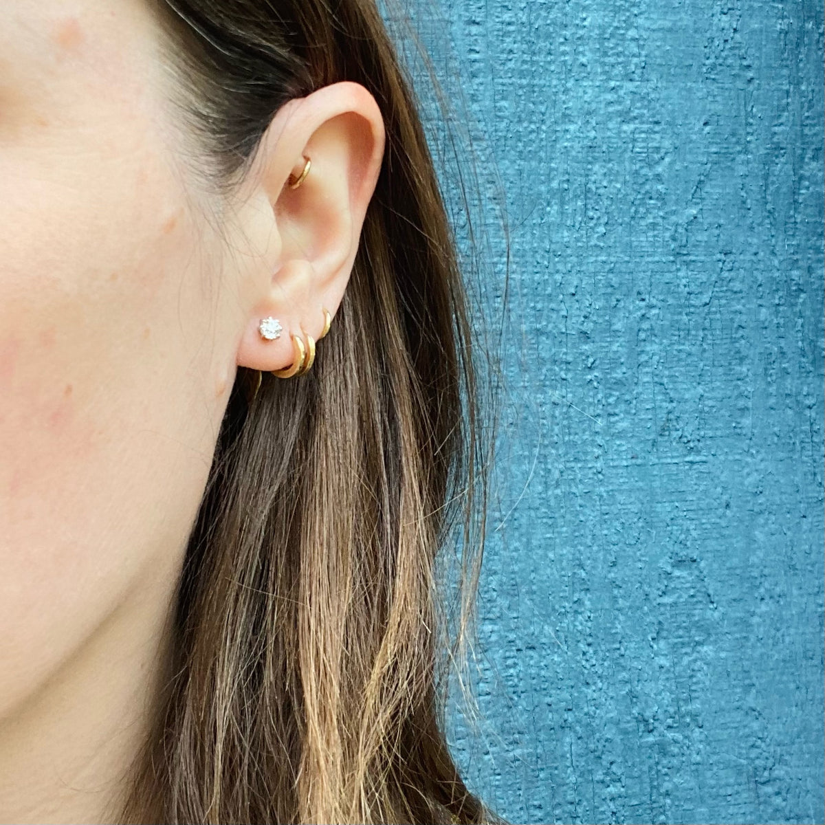 Glorious Antique Diamonds in Platinum Stud Earrings