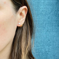 Glorious Antique Diamonds in Platinum Stud Earrings