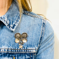 Antique Silver Sølje Brooch