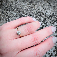 Sweet Little Flower Diamond Ring in Platinum & 18ct