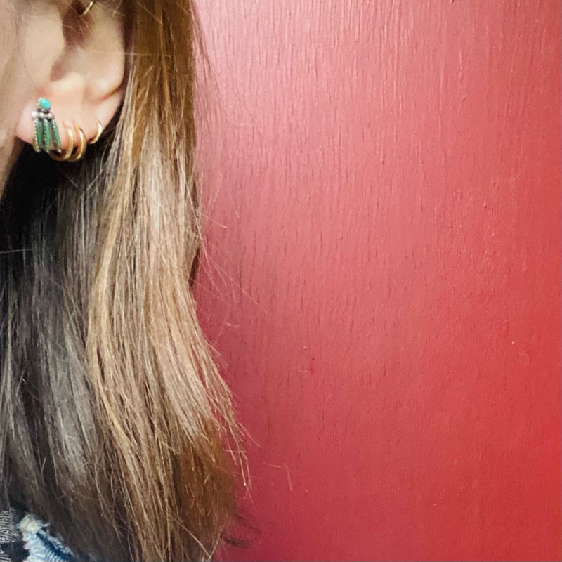 Turquoise Petit Point Turquoise Studs