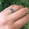 Cushion Cut Sapphire Diamond and Platinum Ring