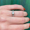 Brilliant Old Euro Diamond in Refined Mid Century Engagement Ring