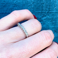 Seven Stone 1940s Diamond Wedding Band