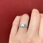 Perfect Beauty Vintage Platinum OEC Engagement Ring