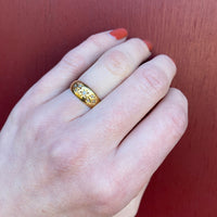Romantic English 18k Gold and Diamond Band