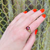 Witchy Talon-Set Garnet Victorian Ring