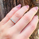 Elegant Edwardian Diamond Band in Platinum & 15ct