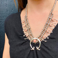 Petite Sterling Silver Naja Necklace with Angel Skin
