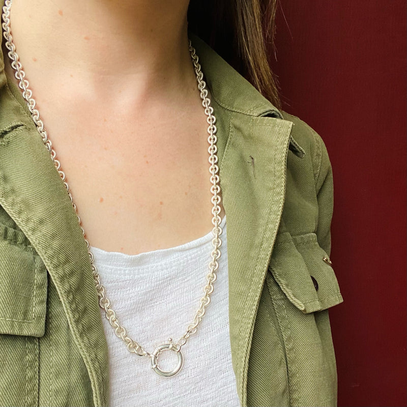Heavy & Slinky Engraved Sterling Chain by Ancient Influences