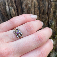 Garnet & Pearl Georgian Panel Ring