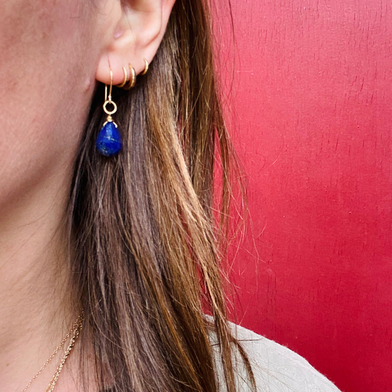 Lapis Lazuli O Drop Earrings by brunet