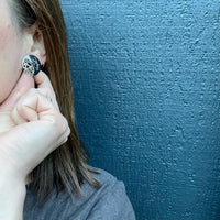 Siam Silver Earrings with Dancers Moon & Stars
