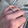 Classic and Unique Emerald Step Cut Diamond Ring
