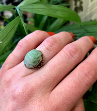 Carved Jade Beetle set In Gold circa 1900