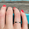 Softly Beveled Vintage Platinum Wedding Band