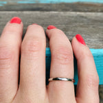 Softly Beveled Vintage Platinum Wedding Band