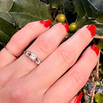 Dainty Deco Diamond in Platinum Engagement Ring