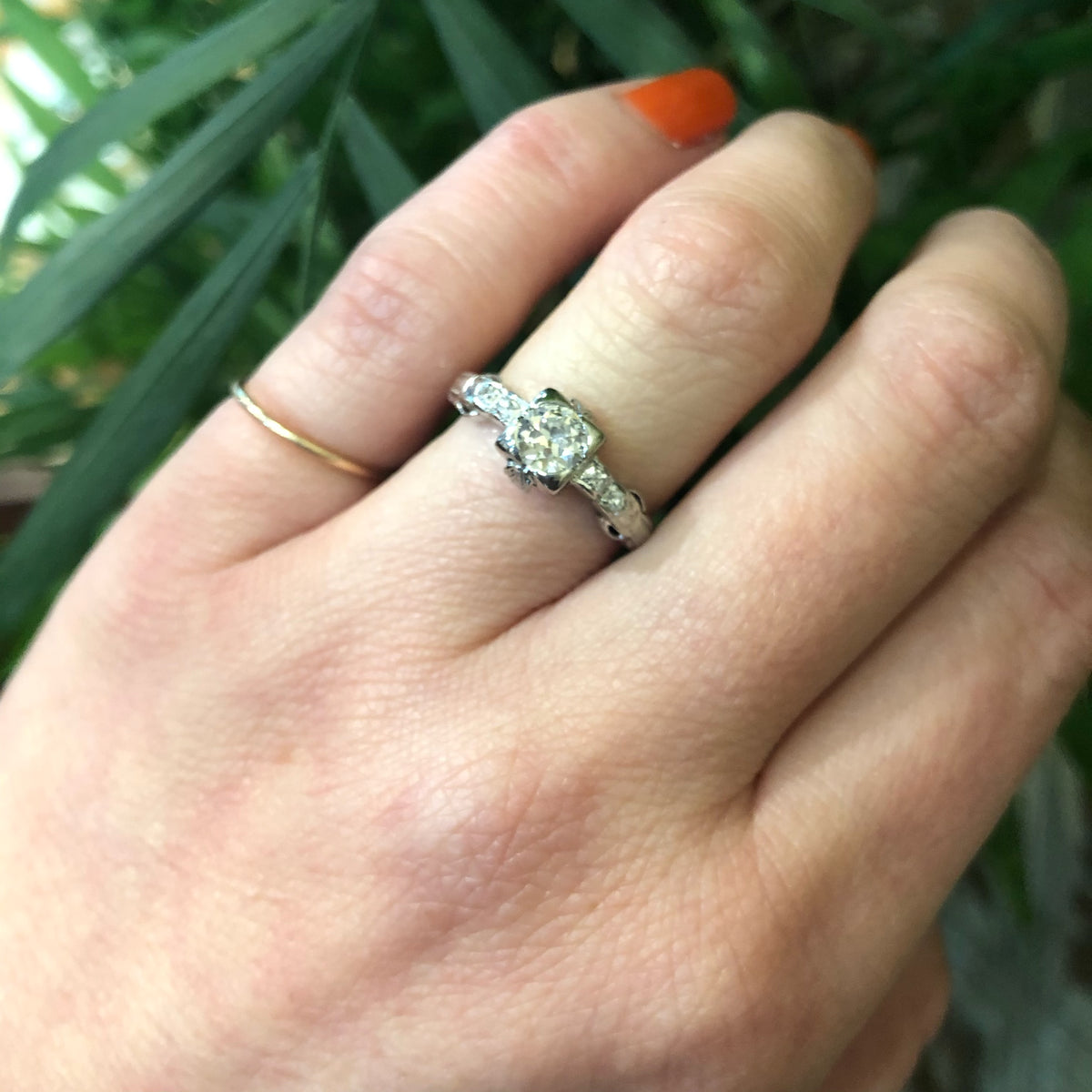Lovely Diamond Engagement Ring Circa 1936