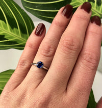 Bluest Blue Sapphire Platinum Solitaire