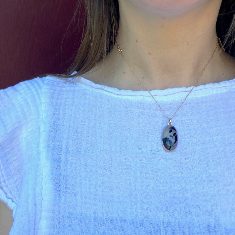 Chocolate & Caramel Leopard Agate Pendant