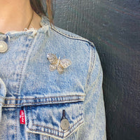 Delightfully Delicate Silver Filigree Butterfly Brooch