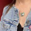 Vivacious Butterfly Brooch/Pendant with Turquoise Inlay