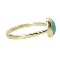Oval Turquoise Cabochon Ring in 14k Yellow Gold by 720