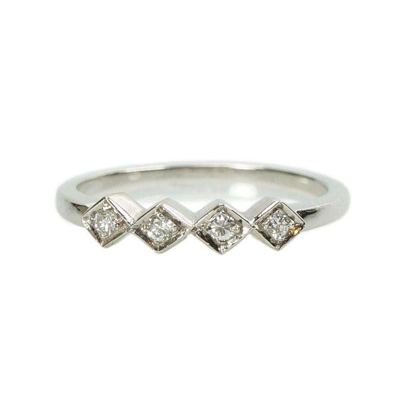 Vintage Platinum and Diamond Band