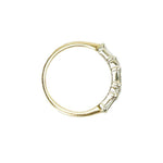Vintage Yellow Gold Baguette and Round Diamond Band