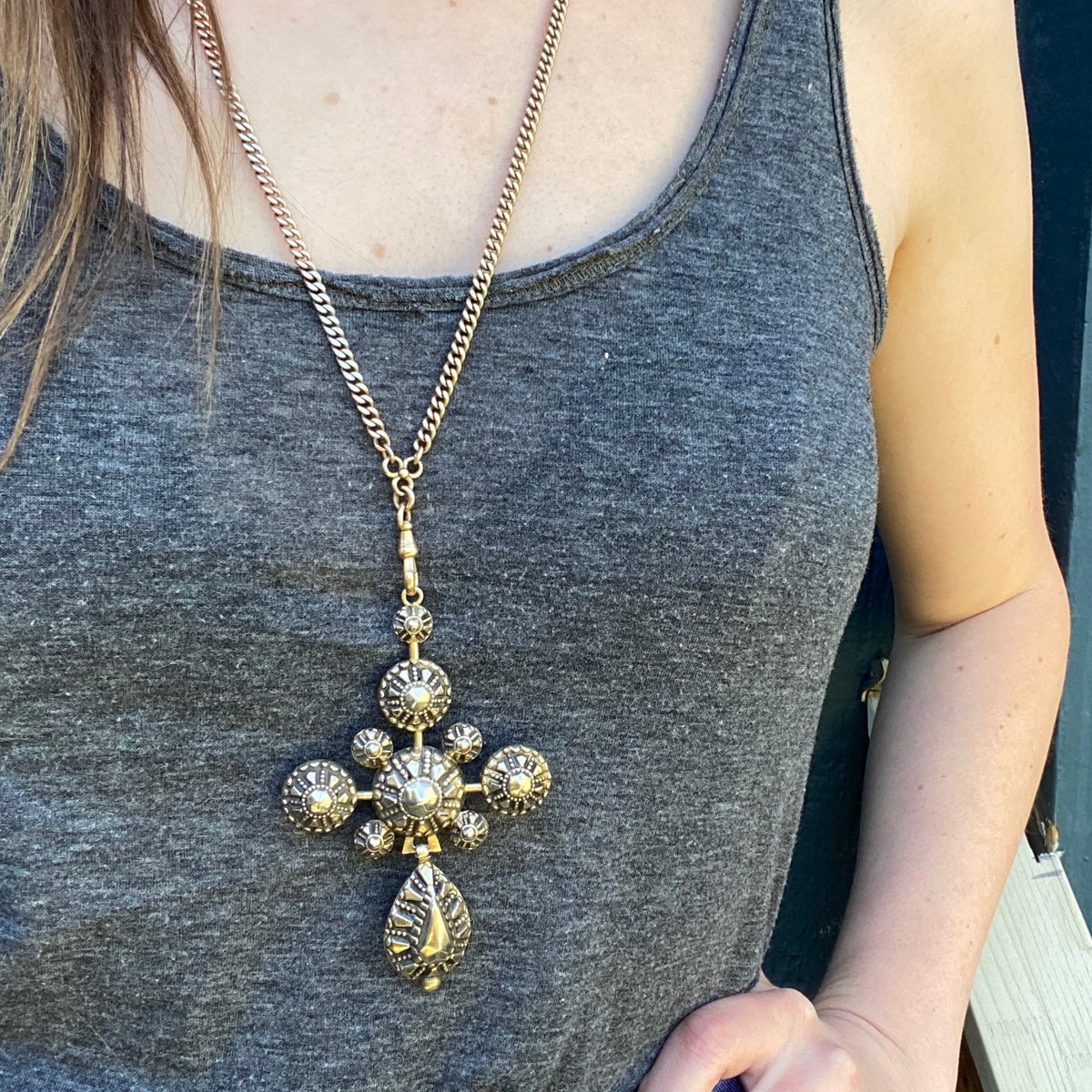 Large 18th Century Silver Cruciform Pendant