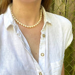 Dreamy Vintage Pearl Choker with Gold Clasp