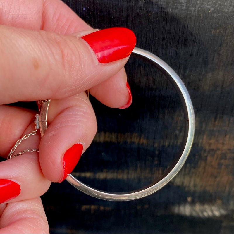 Child's Hinged Sterling Silver Bangle Bracelet