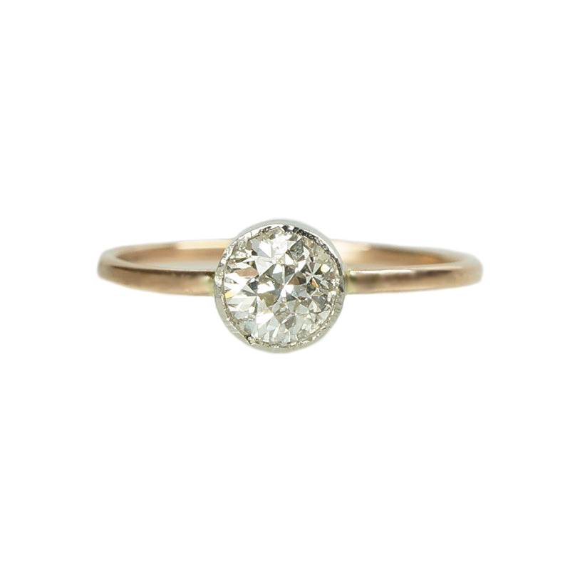 Orbit Solitaire Platinum and Rose Gold - Gem Set Love