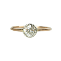 Orbit Solitaire Platinum and Rose Gold - Gem Set Love
