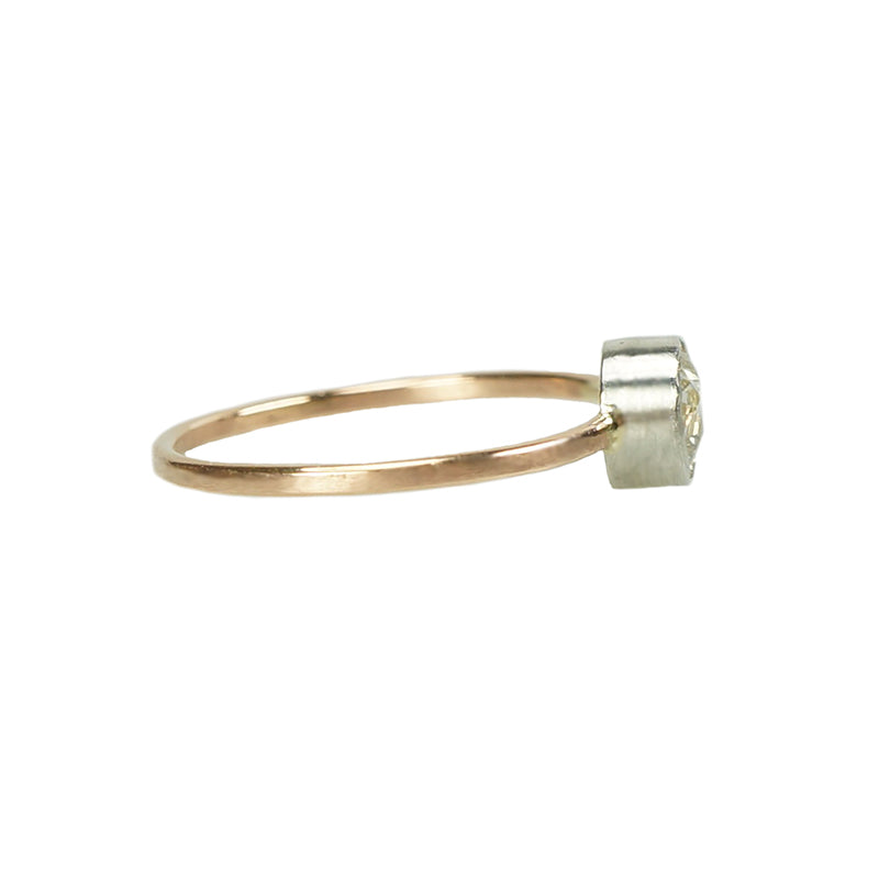 Orbit Solitaire Platinum and Rose Gold - Gem Set Love
