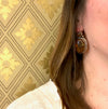 Dramatic Amber Earrings in Silver
