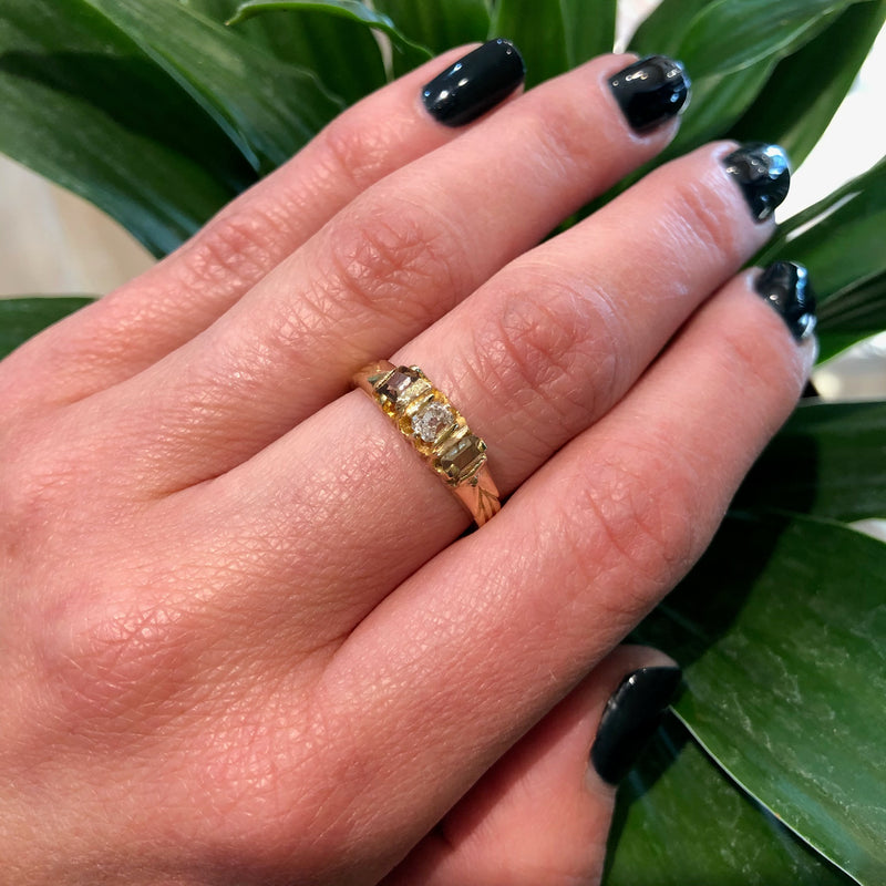 The Best Band Table Cut Champagne Diamonds