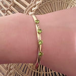 Gold Filled Bangle Studded with Peridot