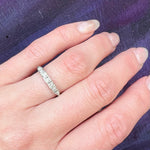Geometric Diamond & 18k White Gold Deco Band