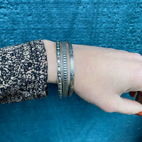 Mid Century Danecraft Bangle with Interesting Pattern